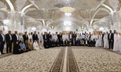 برگزاری جشن ازدواج کارکنان پالایشگاه ستاره خلیج فارس در حرم مطهر رضوی