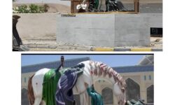 نصب المان ظهر عاشورا در سرگز احمدی؛ تجلی هنر دینی در آستانه محرم